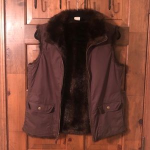 Old Navy Brown Fur Vest